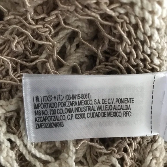 ZARA crochet knit top SZ M - Picture 6 of 6